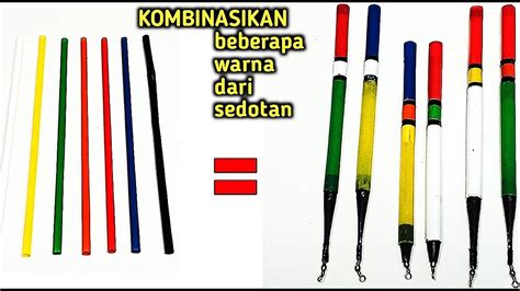 Langkah pertama, gunting bagian ujung sedotan secara vertikal. cara membuat PELAMPUNG pancing dari sedotan WARNA-WARNI ...