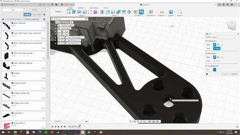 Fusion 360 Assembly And Joints Servo Arm Assembly Tutorial Youtube