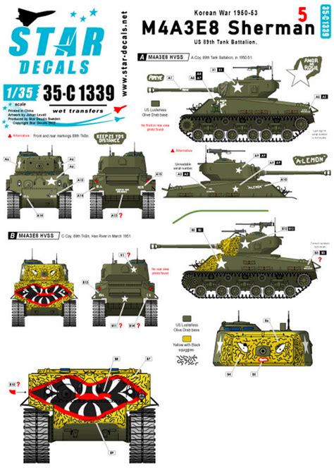 Korean War M4a3e8 Sherman 5 89th Tk Bn Easy Eight Shermans In
