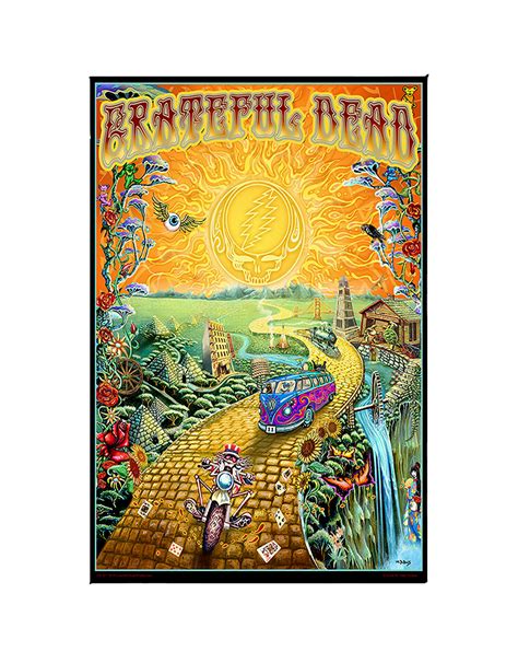 Grateful Dead Golden Road Poster Mushroom New Orleans