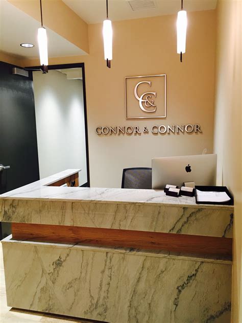 Connor And Connor Law Offices Reception Desk Law Office Decor Office