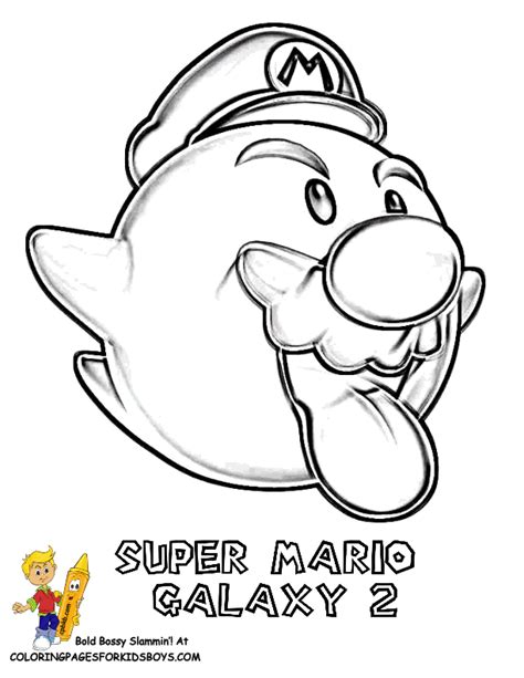 Bozzetto per mezzo di funghetto per mezzo di super mario bros per dare il colore verso. Super Mario Galaxy Gratis - AZ Colorare