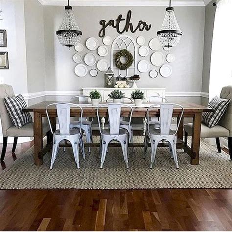 Create A Cozy Farmhouse Style In Your Dining Room With Wall Decor Dhomish