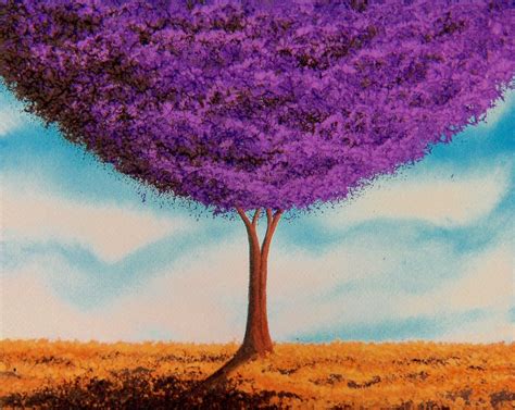 Bing Art By Rachel Bingaman Giclee Print Of Abstract Tree Art Purple