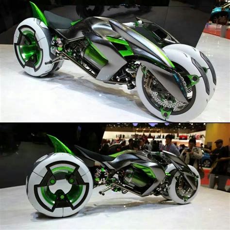 Kawasaki 3 Wheel Electric Vehicle J Concept Motorcycle 3 Wheel