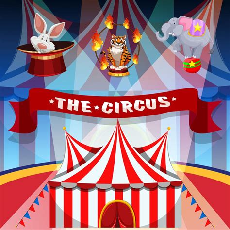The Circus Concept Poster 607426 Vector Art At Vecteezy