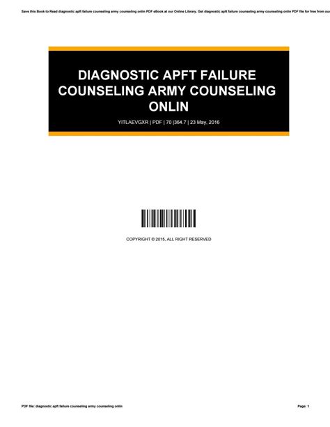 Diagnostic Apft Failure Counseling Army Counseling Onlin By