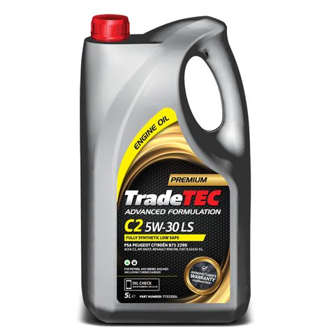 Cons/most users have complaints about the packaging and rebate, small number of reports that fuel. TradeTEC C2 5W-30 LS Fully Synthetic Engine Oil - R & G ...