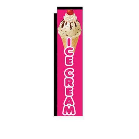 Ft Marketing Banner Ice Cream Stock Rectangle Flag Kit With Pole And Spike Flags And Displays