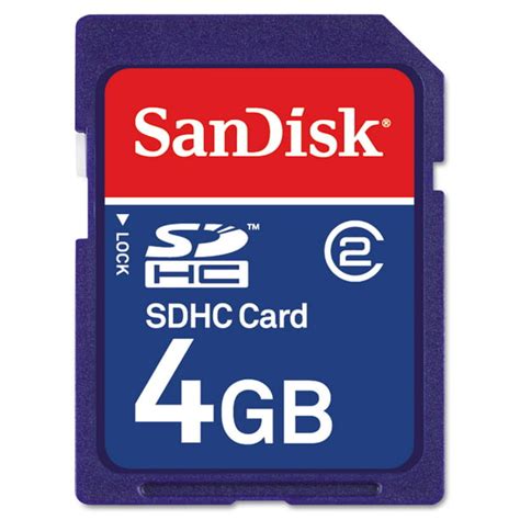 Sandisk Sdhc Memory Card Class 4 4gb
