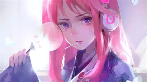 2048x1152 Cute Anime Girl Pink Art 4k Wallpaper2048x1152 Resolution Hd