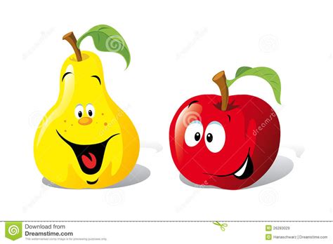 Apple And Pear Stock Vector Illustration Of Friend Juicy 26283029