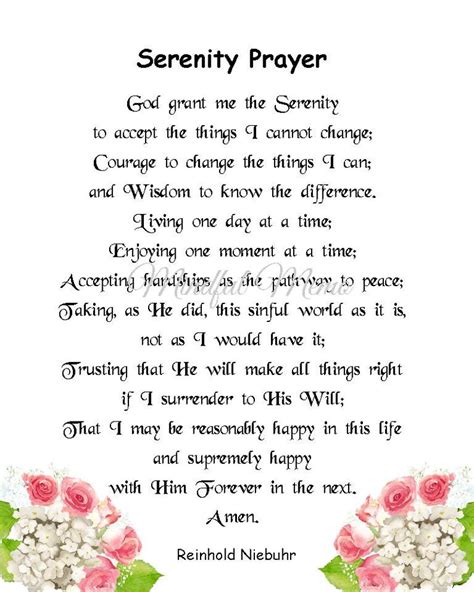 Serenity Prayer Full Version Printable Printable World Holiday