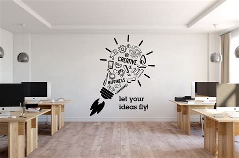 Let Your Ideas Fly Creative Office Wall Decor Office Quotes Etsy Uk