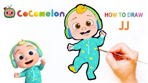 How To Draw Cocomelon Jj Drawing And Coloring Step By Step Youtube