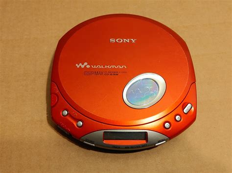 Sony Cd Walkman D E350 Esp Max Portable Cd Player Red Tested