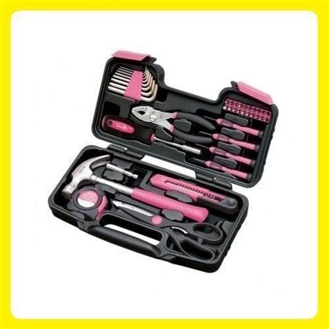 Womens Tool Set Pink Ladies Hand Tools 39 Piece Handy Case Household