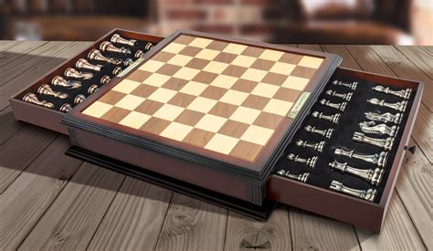 Chess Set Kasparov Grandmaster Silver Bronze Chess Chess Sets The