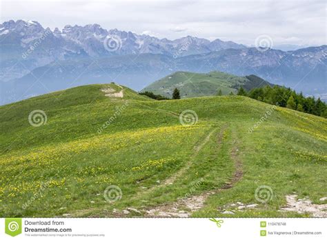 Italy Mount Cornetto Surroundings Italian Alps Stock Photo Image Of