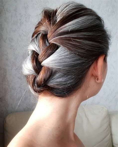 The hair on the top is quite straight and swept nicely to a side whereas. Gorgeous Gray Hairstyles to Try while Growing Out Gray ...