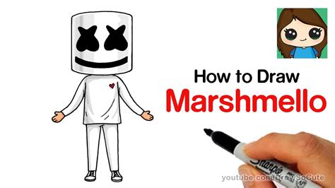 How To Draw Marshmello Easy
