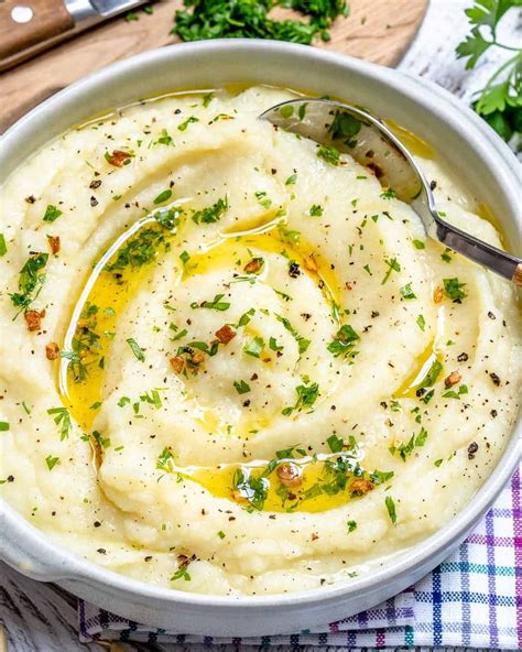 Garlic Butter Mashed Cauliflower Recipe Coliflower Recipes Mashed