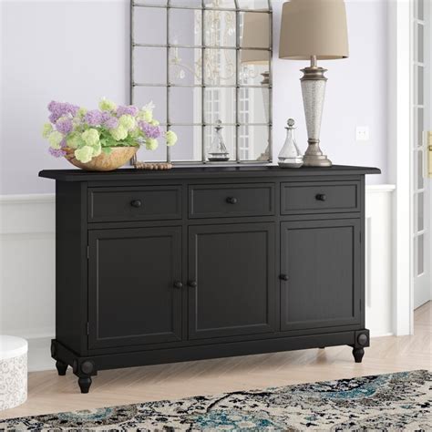 Sink base cabinet has 2 wood drawer boxes that offer a wide variety of storage possibilities. August Grove Leonard 3 Drawer 3 Door Accent Cabinet & Reviews | Wayfair