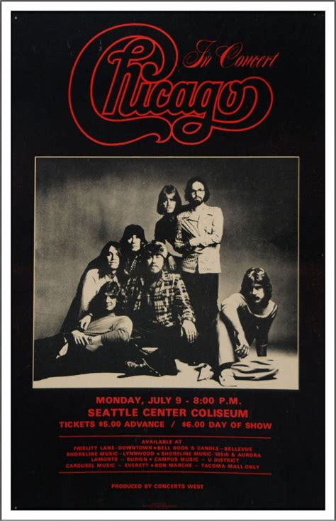 Chicago The Band Concert Poster 07091970 Vintage Concert Posters
