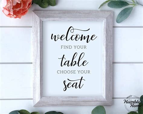 Welcome Find Your Table Choose Your Seat Wedding Seating Etsy