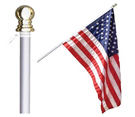 Grace Alley Flag Pole 6 Foot Tangle Free Spinning Flag Pole