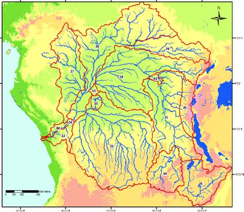 Freshwater Ecoregions Of The Congo Basin Ecoregions Are Numbered
