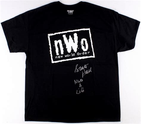 Scott Hall Signed New World Order Sleeveless T Shirt Inscribed Nwo 4