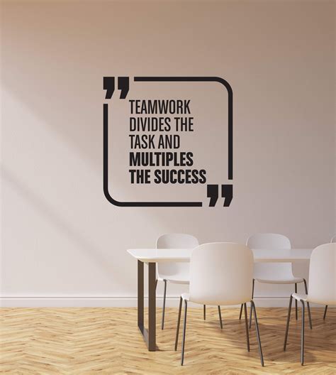 Vinyl Wall Decal Teamwork Quote Team Business Office Space Interior Stickers Mural Ig5866 In