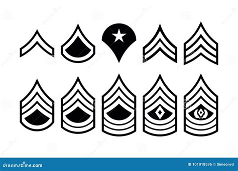 Military Ranks And Stripes And Chevrons Of Corporal Royalty Free Svg