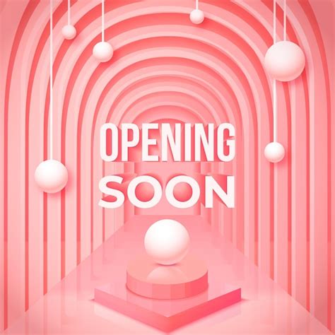 Free Vector Opening Soon 3d Background