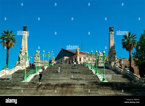 Stairs Of Saint Charles Station In Marseille Provence France Stock