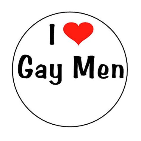 I Love Gay Men Pin Button Badge Funny Pride Heart Man Pin Low Price Gay