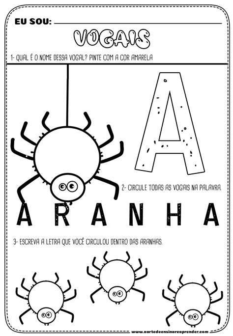 Atividade Pronta Vogais A Arte De Ensinar E Aprender