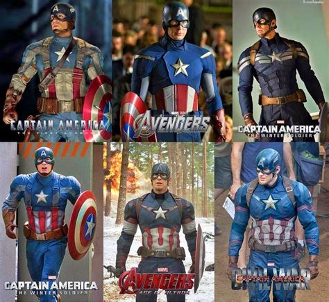 Todos Los Trajes Del Capitán América ~ Nación De Superhéroes