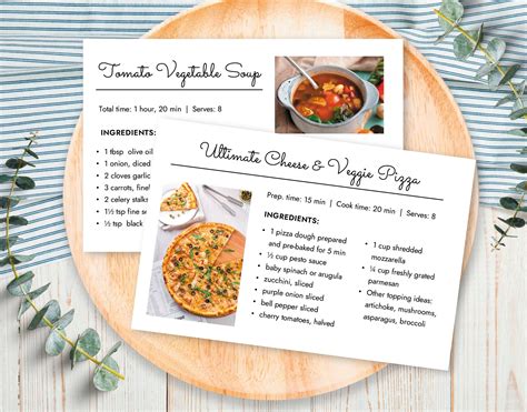 4x6 And 5x7 Recipe Card Template Recipe Card Ms Word Template