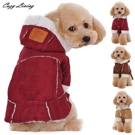 Pet Clothes For Dogs Cats Suede Fabric Dog Clothes Winter Warm Clothing