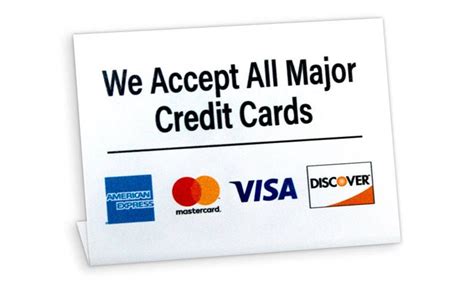 We Accept All Major Credit Cards L Style Counter Sign 10 Etsy