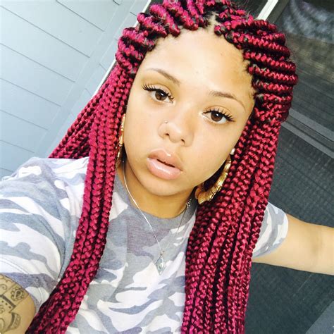 30 Individual Braids With Color Fashion Style