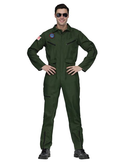 Top Gun Aviator Naval Fighter Navy Pilot Official Look Jumpsuit Mens