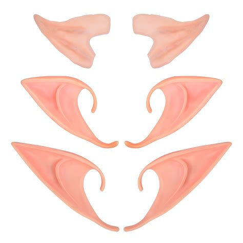 Buy 3 Pairs Latex Elf Ears Pixie Fairy Ear Soft Pointed Goblin Ears
