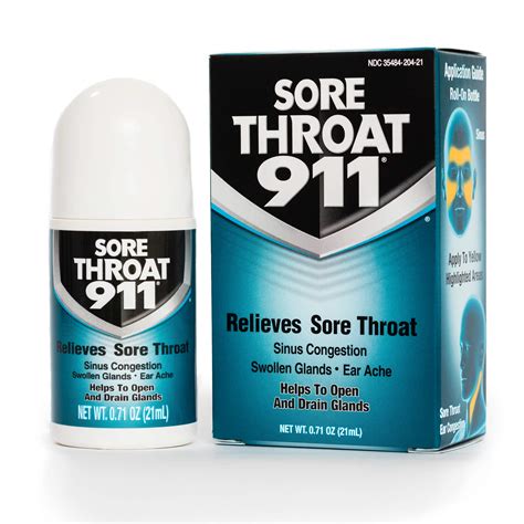 Buy Sore Throat 911 Relieves Sore Throat Sinus Congestion Swollen