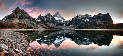 Lake Magog And Assiniboine Scenic Views Canadian Rockies Lake