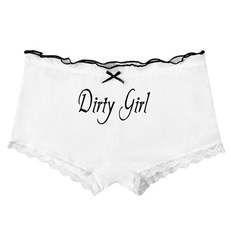 Dirty Girl Hot Letters Women Lace Cotton Panties Seamless Underwear