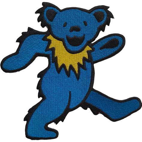 Grateful Dead Standard Patch Blue Dancing Bear Beat Street Records