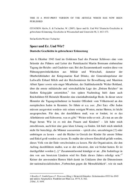 Instant access to millions of titles from our library and it's free to try! Speer und Er. Und Wir? Deutsche Geschichte in gebrochener ...